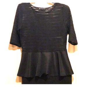 Fashion To Figure Jet Set Mesh Peplum Dress